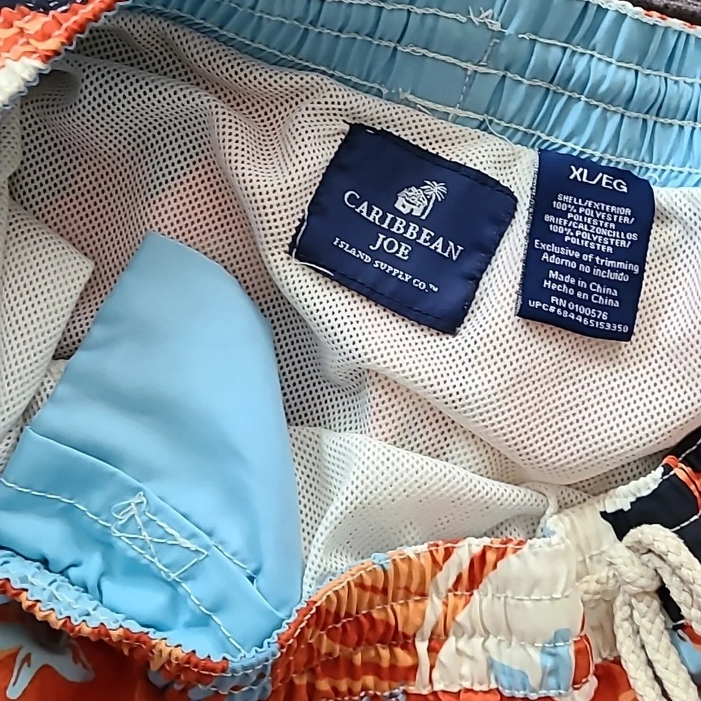 Caribbean Joe swim trunks / shorts XL MENS SUMMER BEACH‎ TROPICAL